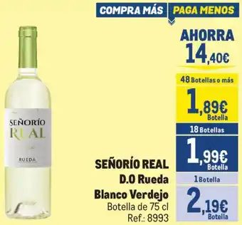 Makro Señorío real D.O Rueda Blanco Verdejo oferta