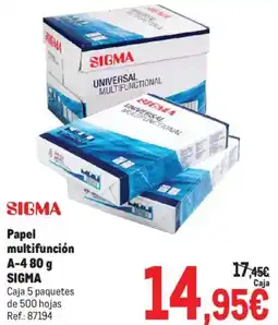 Makro SIGMA Papel multifunción A-4 80 g SIGMA oferta
