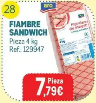 Makro Aro fiambre sandwich oferta