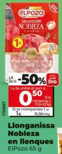 Maxi Dia Llonganissa Nobleza en llenques ElPozo oferta