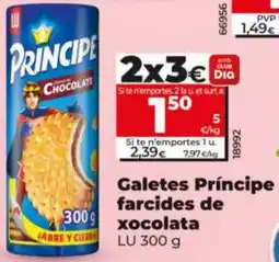 Maxi Dia Galetes Príncipe farcides de xocolata LU oferta