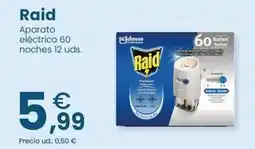 Clarel Raid - aparato electrico 60 noches 12 uds oferta