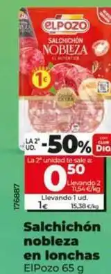 Dia Elpozo - salchichón nobleza en lonchas oferta