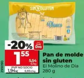 Dia El molino de dia - pan de molde sin gluten oferta