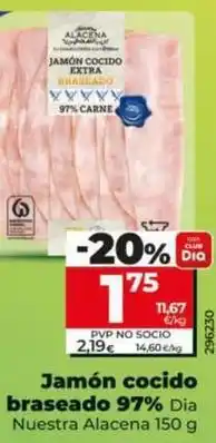 Dia Dia nuestra alacena - jamón cocido braseado 97% oferta