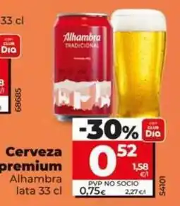 Dia Alhambra - cerveza premium oferta