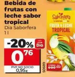 Dia Dia saborfera - bebida de frutas con leche sabor tropical oferta