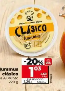 Dia Dia al punto - hummus clásico oferta