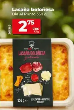 Dia Dia al punto - lasaña boloñesa oferta