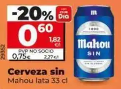 Dia Mahou - cerveza sin oferta