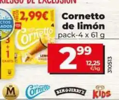 Dia Algida - cornetto de limón oferta