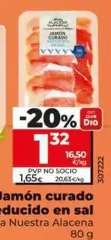 Dia Dia nuestra alacena - jamón curado reducido en sal oferta