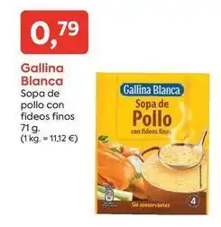 Suma Supermercados Gallina blanca - sopa de pollo con fideos finos oferta