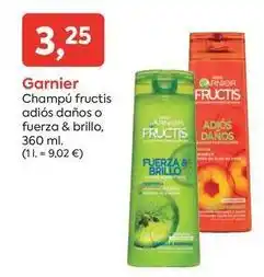 Suma Supermercados Garnier - champú fructis adiós daños o fuerza & brillo oferta
