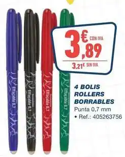Bureau Vallée 4 bolis rollers borrables oferta