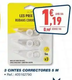 Bureau Vallée White - 3 cintas correctores 5 m oferta