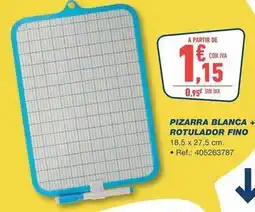 Bureau Vallée Pizarra blanca + rotulador fino oferta
