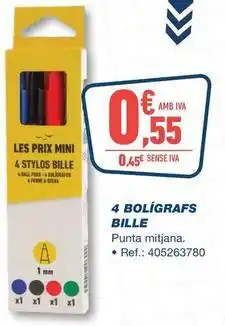 Bureau Vallée Sfera - 4 boligrafs bille oferta