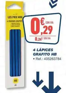Bureau Vallée 4 lápices grafito oferta