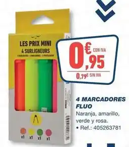 Bureau Vallée 4 marcadores fluo oferta