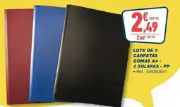 Bureau Vallée Lote de 3 carpetas gomas a4 oferta