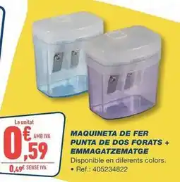 Bureau Vallée Maquineta de fer punta de dos forats + emmagatzematge oferta