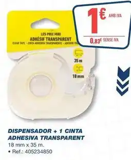 Bureau Vallée Dispensador + 1 cinta adhesiva transparent oferta