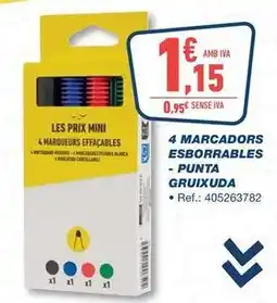 Bureau Vallée 4 marcadors esborrables oferta