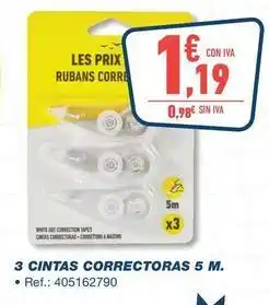 Bureau Vallée White - 3 cintas correctoras 5 m oferta