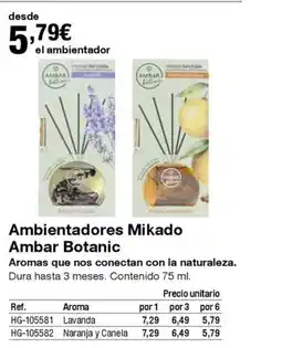 Staples Kalamazoo Ambientadores Mikado Ambar Botanic oferta