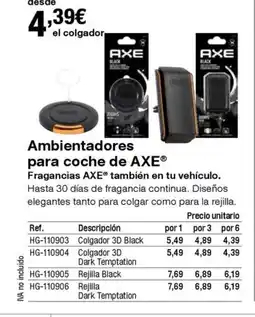 Staples Kalamazoo AXE Ambientadores para coche oferta