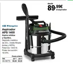 Staples Kalamazoo ORBEGOZO Aspirador APS 1400 oferta
