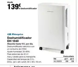 Staples Kalamazoo ORBEGOZO Deshumidificador DH 1040 oferta