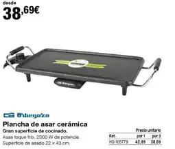 Staples Kalamazoo ORBEGOZO Plancha de asar cerámica oferta