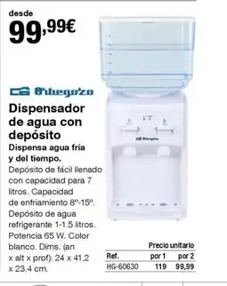 Staples Kalamazoo ORBEGOZO Dispensador de agua con depósito oferta