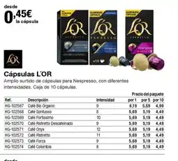Staples Kalamazoo L'OR Cápsulas oferta