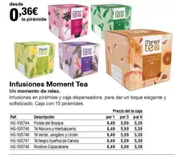 Staples Kalamazoo INFUSIONES Moment tea oferta