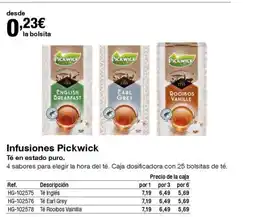 Staples Kalamazoo INFUSIONES Pickwick oferta
