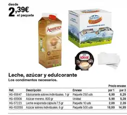 Staples Kalamazoo Leche, azúcar y edulcorante oferta