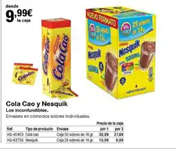 Staples Kalamazoo Cola Cao y Nesquik oferta