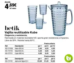 Staples Kalamazoo BETIK Vajilla reutilizable Kube oferta