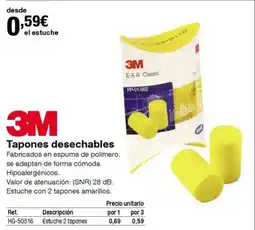 Staples Kalamazoo 3M Tapones desechables oferta