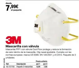 Staples Kalamazoo 3M Mascarilla con válvula oferta