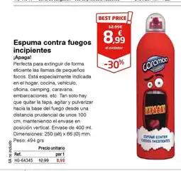 Staples Kalamazoo Espuma contra fuegos incipientes oferta