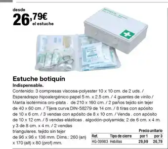 Estuche botiquín