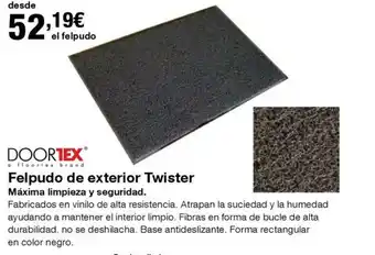 Felpudo de exterior Twister