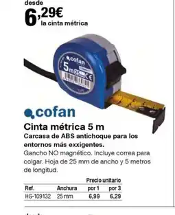 Staples Kalamazoo COFAN Cinta métrica 5 m oferta