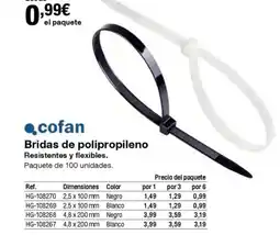 Staples Kalamazoo COFAN Bridas de polipropileno oferta