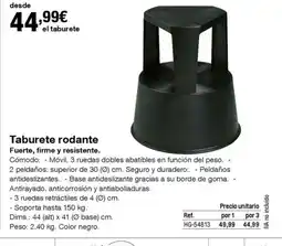 Staples Kalamazoo Taburete rodante oferta