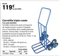 Staples Kalamazoo Carretilla triple rueda oferta